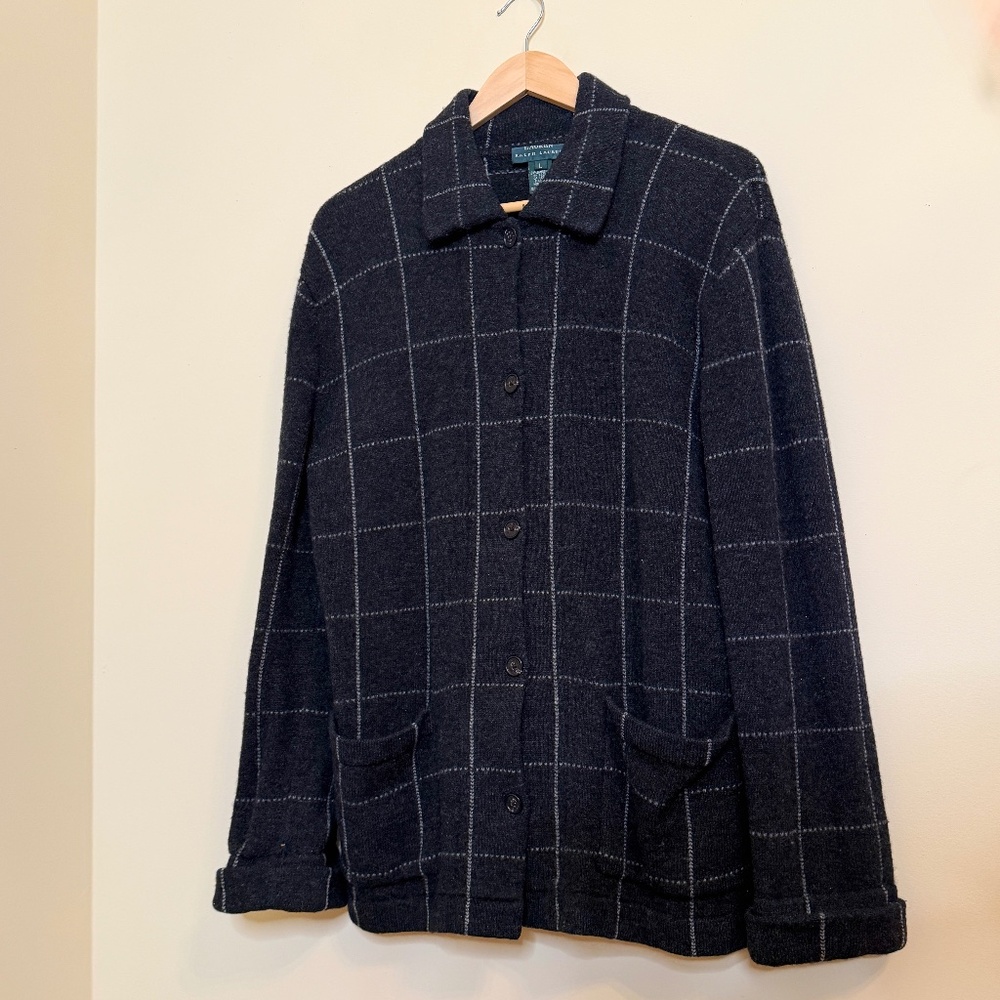Lauren Ralph Lauren L Black Knit Jacket